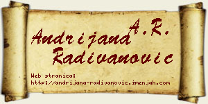 Andrijana Radivanović vizit kartica